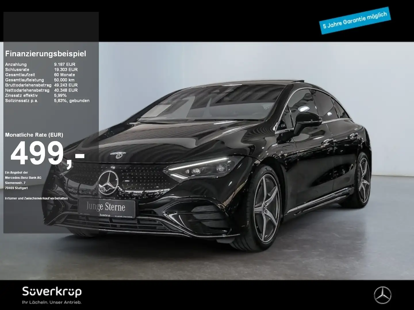 Mercedes-Benz EQE 350 + AMG BURM MEMO 360 DISTR KAMERA PANO PDC Schwarz - 1