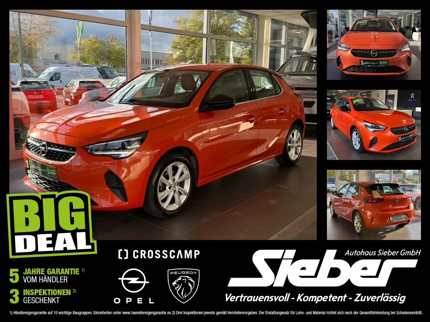 Opel Corsa F 1.2 Elegance Tempomat*Regensensor Orange - 1