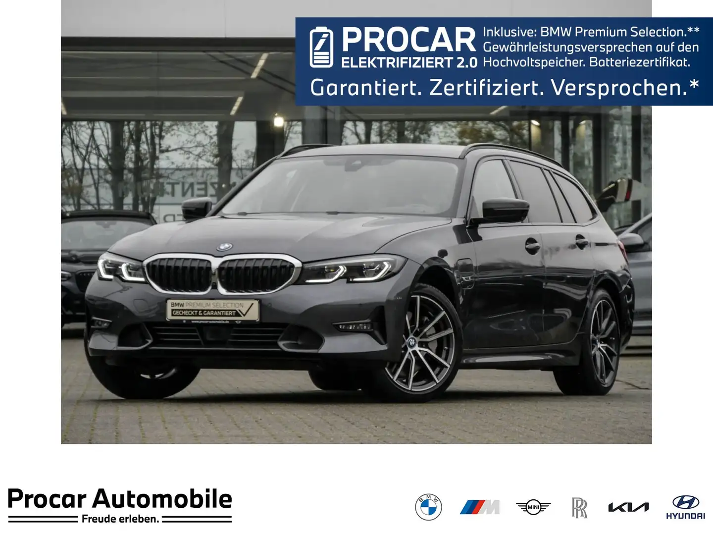BMW 330 e xDrive SPORT LINE+AHK+H/K+HuD+ACC+DA+360° Gris - 1