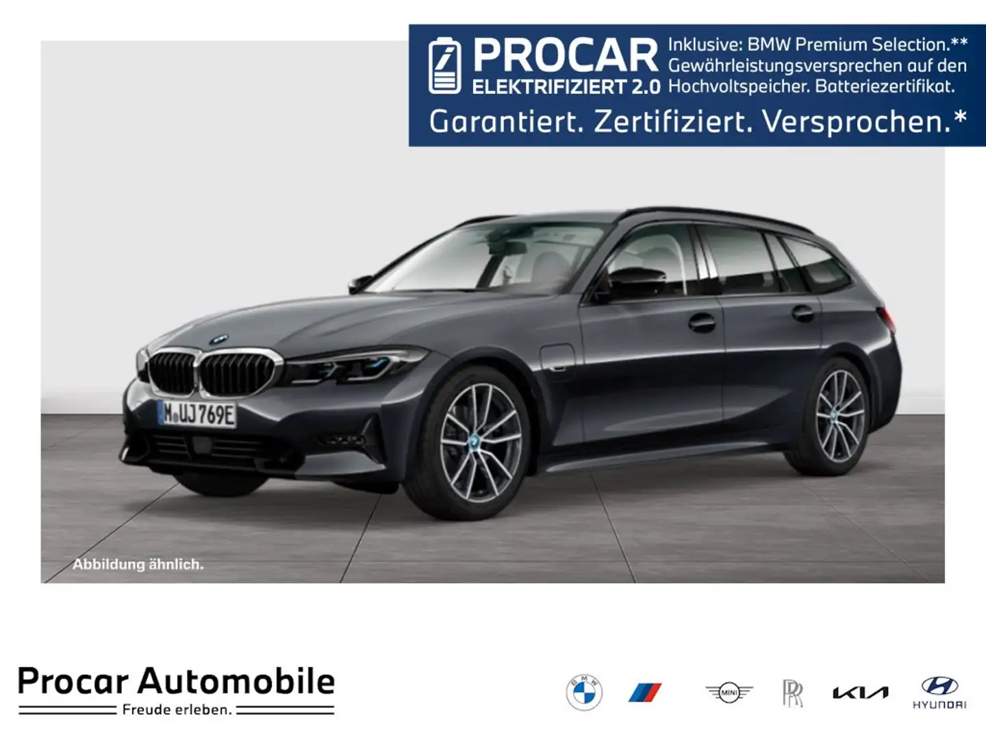 BMW 330 e xDrive SPORT LINE+AHK+H/K+HuD+ACC+DA+360° Grau - 1