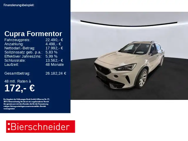 CUPRA Formentor 1.5 TSI 18 LED ACC SHZ PDC