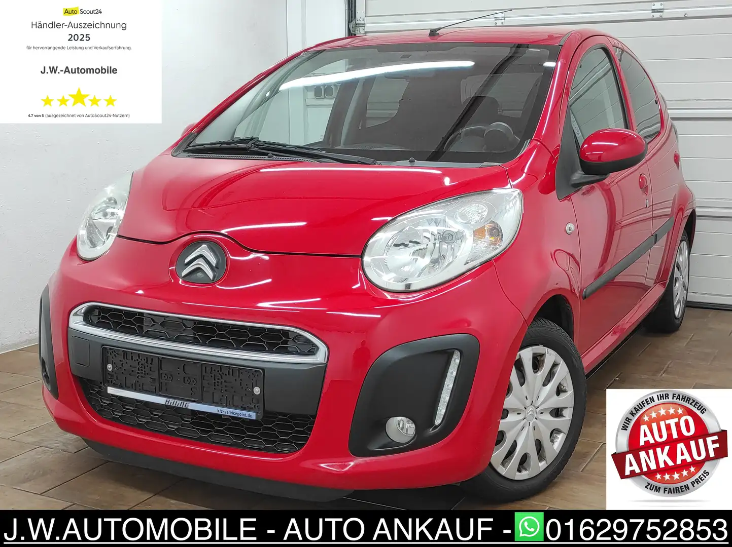 Citroen C1 TENDANCE 1.0 KLIMA EURO-5 LED ALLWETTER ISOFIX AUX Rot - 1