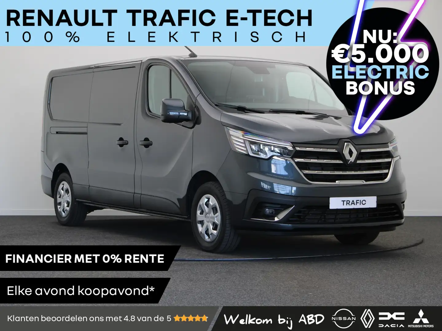 Renault Trafic E-Tech T29 L2H1 Comfort 52 kWh | Parkeersensoren r Grijs - 1