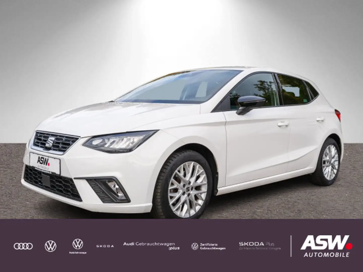 SEAT Ibiza FR-Line 1.0 TSI LED Navi PDC SHZ VC GRA Weiß - 1