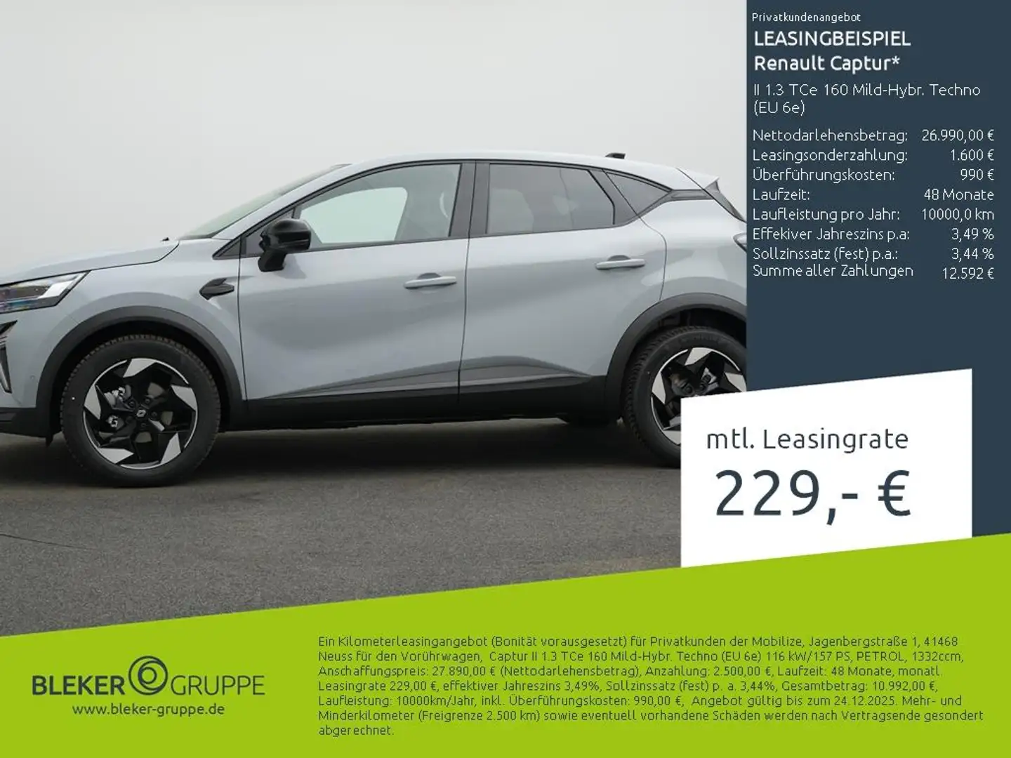 Renault Captur II 1.3 TCe 160 Mild-Hybr. Techno (EU 6e) Gris - 2