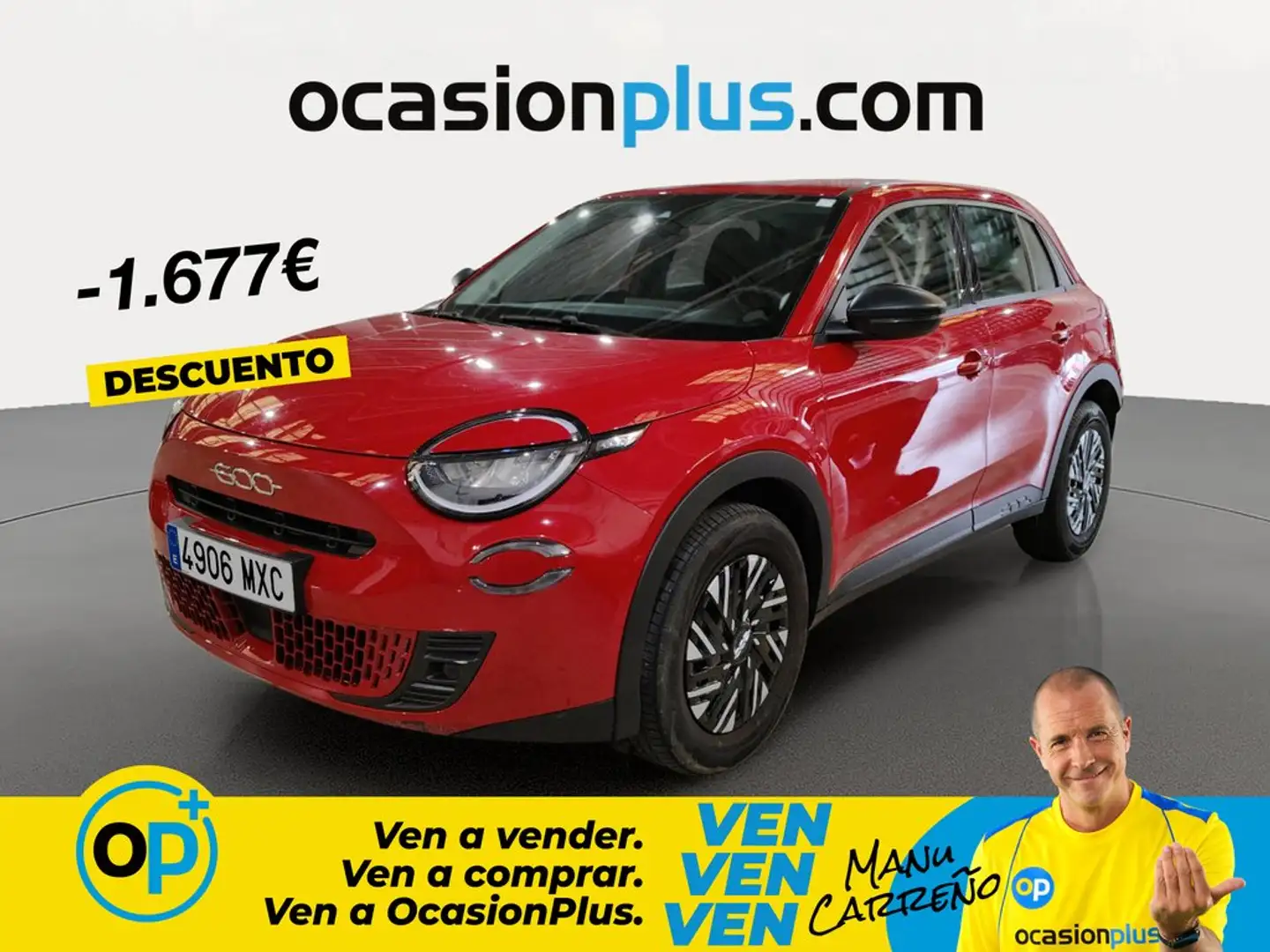 Fiat 600 1.2 MHEV DDCT 74kW Rojo - 1
