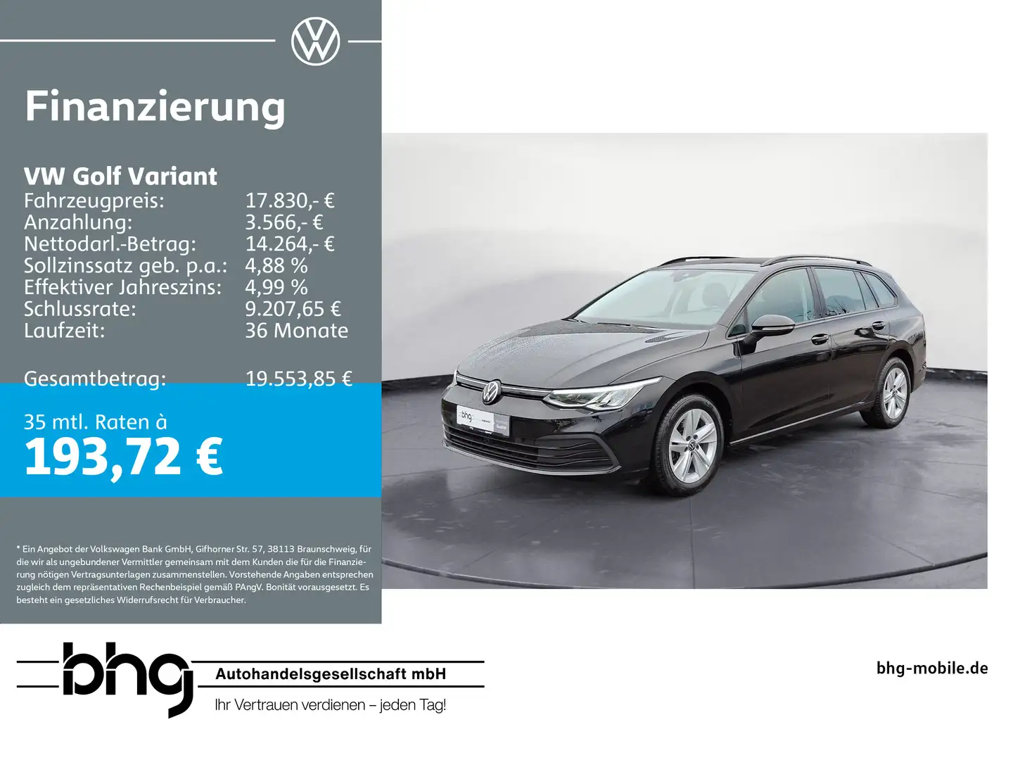 Volkswagen Golf Variant 2.0 TDI SCR LED Climatronic virtual Schwarz - 1