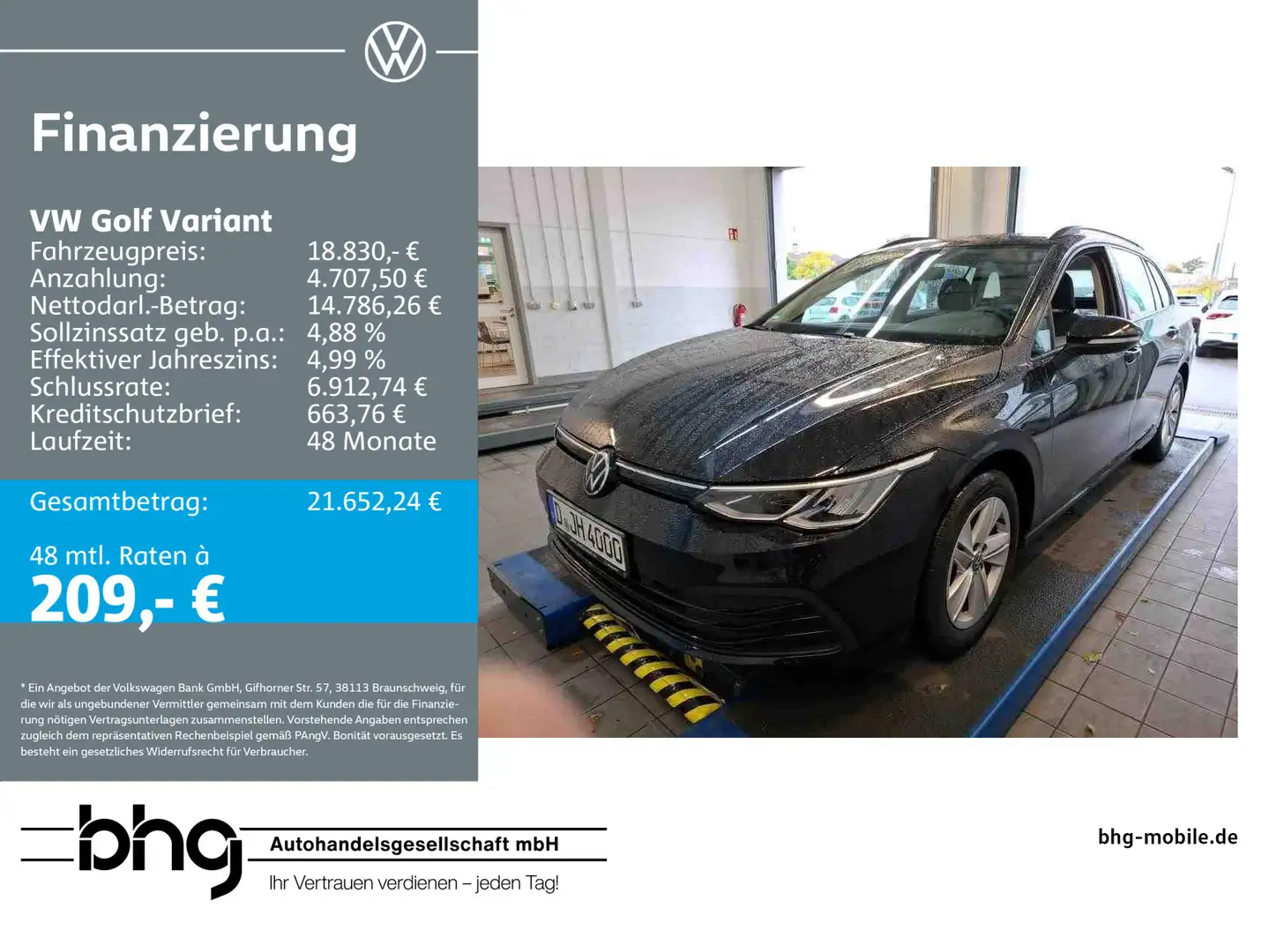 Volkswagen Golf Variant 2.0 TDI SCR Schwarz - 1