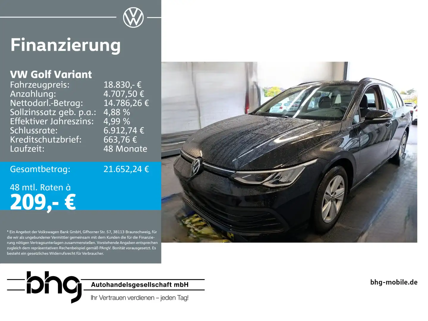 Volkswagen Golf Variant 2.0 TDI SCR LED Climatronic virtual Schwarz - 1