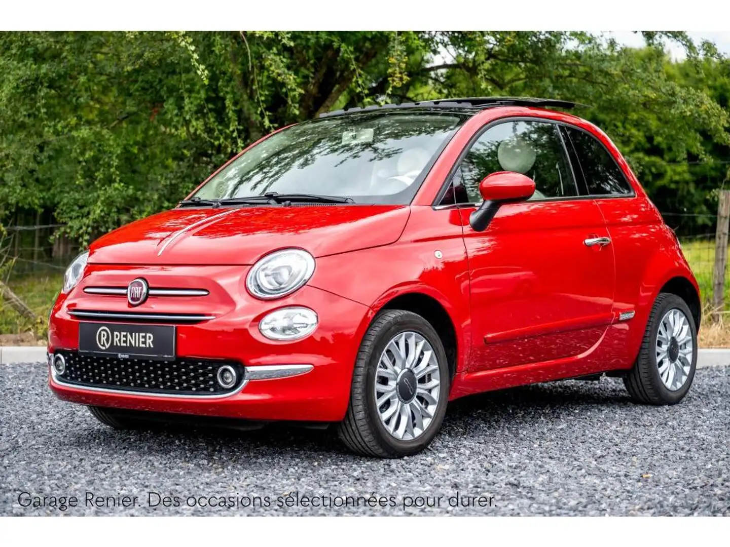 Fiat 500 1.2i Lounge - Toit ouvrant - Garantie 24 mois Rouge - 1