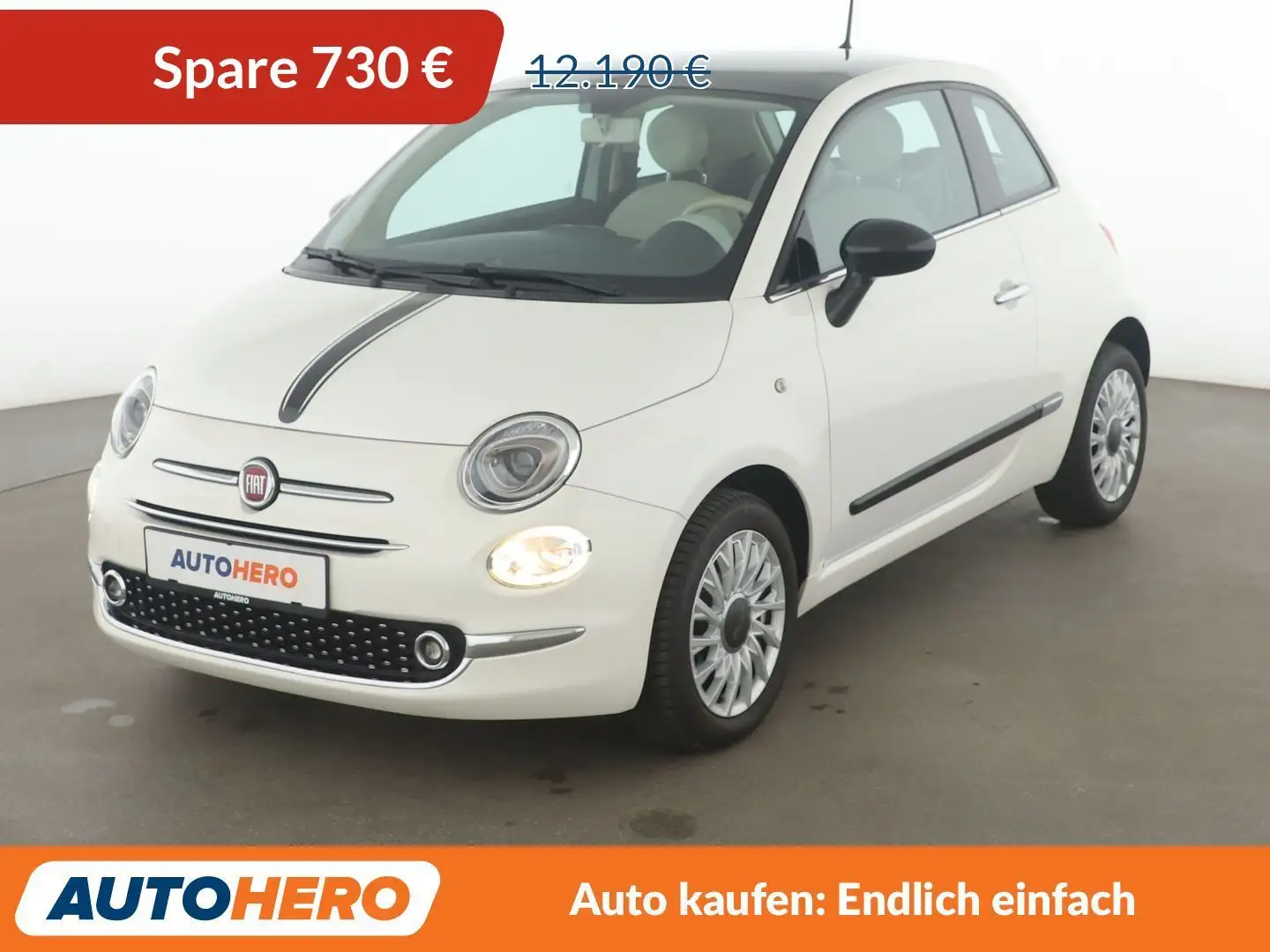 Fiat 500 1.2 Lounge Aut.*PANO*TEMPO*PDC*LIM*ALU* Weiß - 1