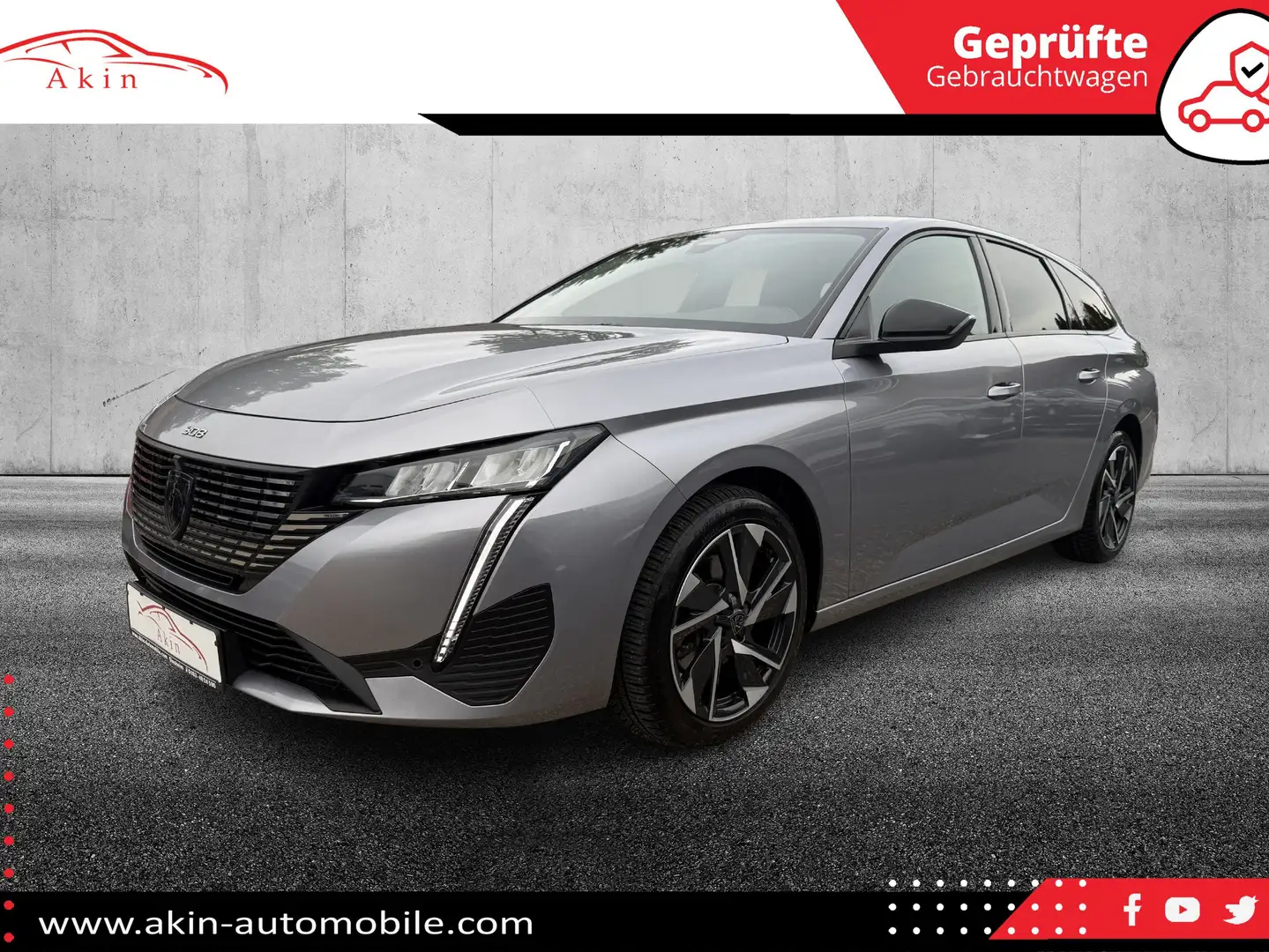 Peugeot 308 LED/LEDER/NAVI/TEMP./KEYLESS/PDC/KAMERA Grau - 1