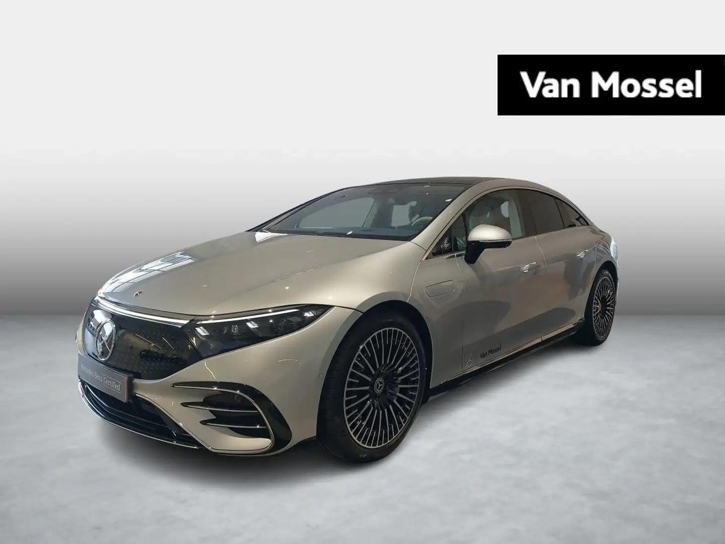 Mercedes-Benz EQS 450+ AMG Line + PANORAMISCH DAK + TREKHAAK + BURME Zilver - 1