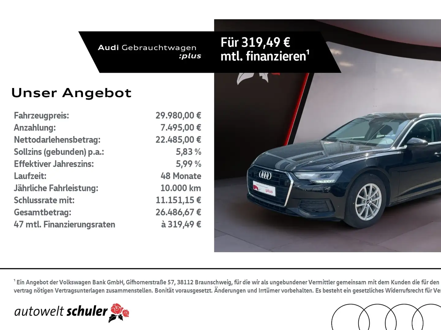 Audi A6 Avant 40 2.0 TDI S-tronic AHK ACC Navi LED RFK St Black - 1