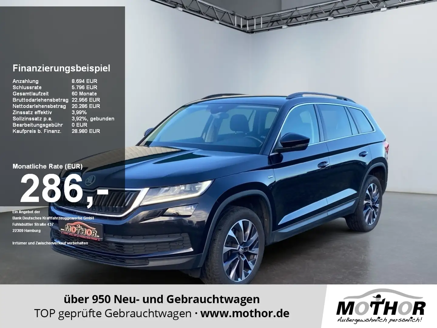 Skoda Kodiaq Drive 125 2.0 TDI ACC PDC KAM NAV LED Negro - 1