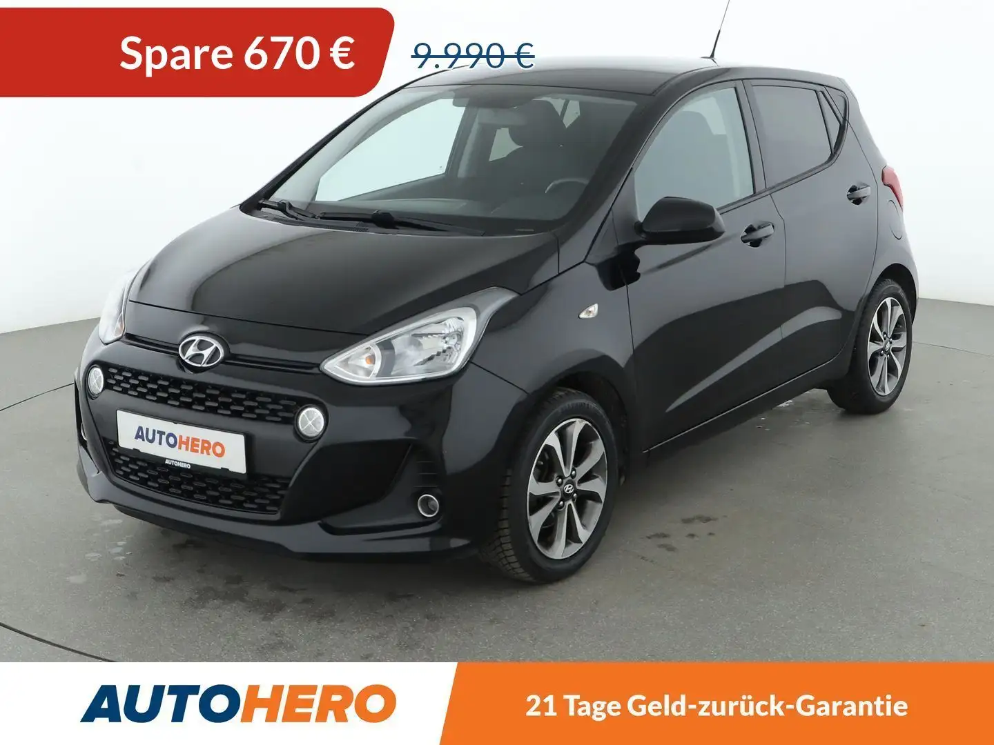Hyundai i10 1.0 YES! Plus *NAVI*PDC*SHZ*LHZ*ALU*TEMPO* Schwarz - 1