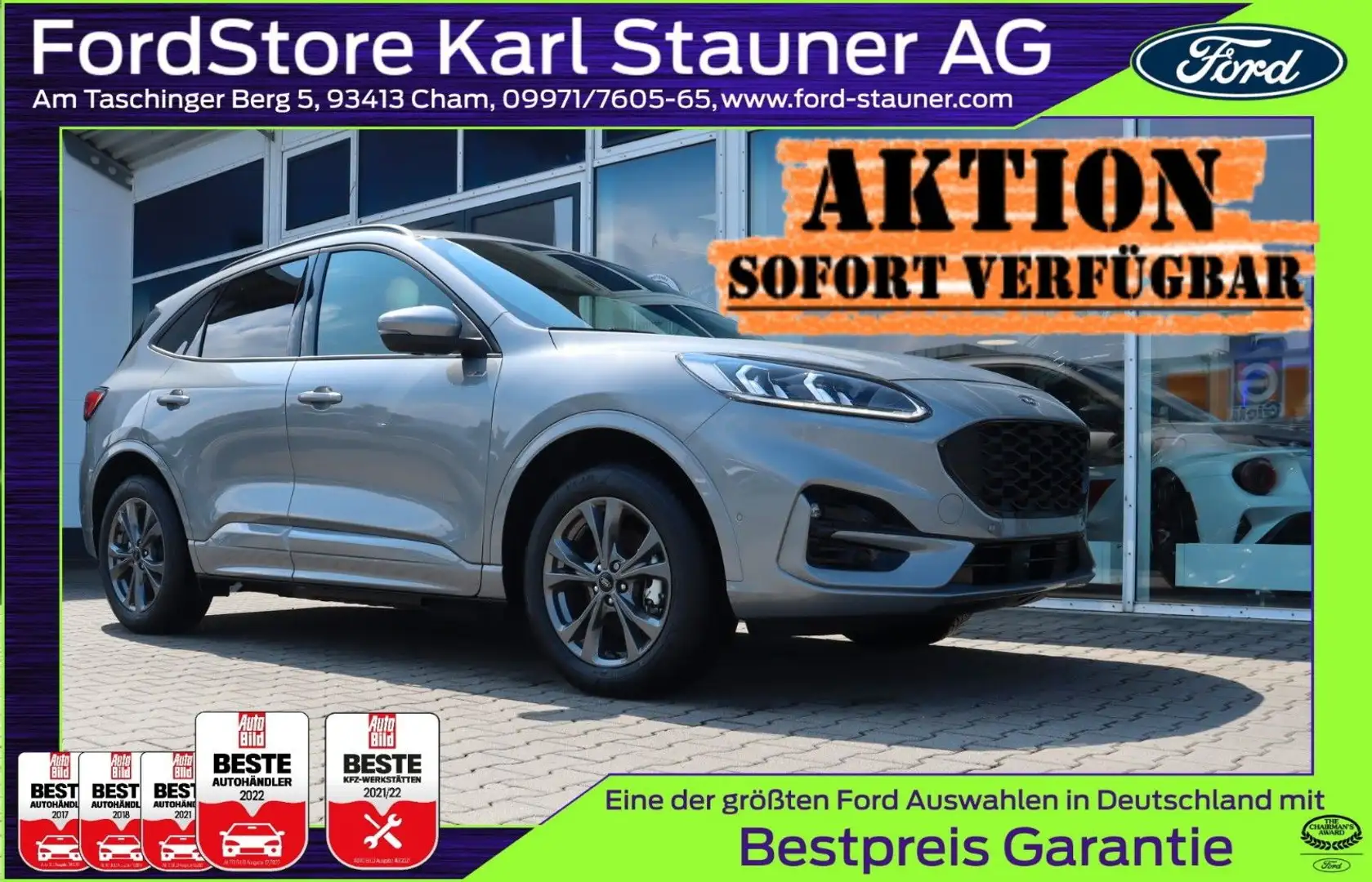 Ford Kuga ST-Line X 2.5 PHEV ACC LED B&O 4,99% FIN* Stříbrná - 1