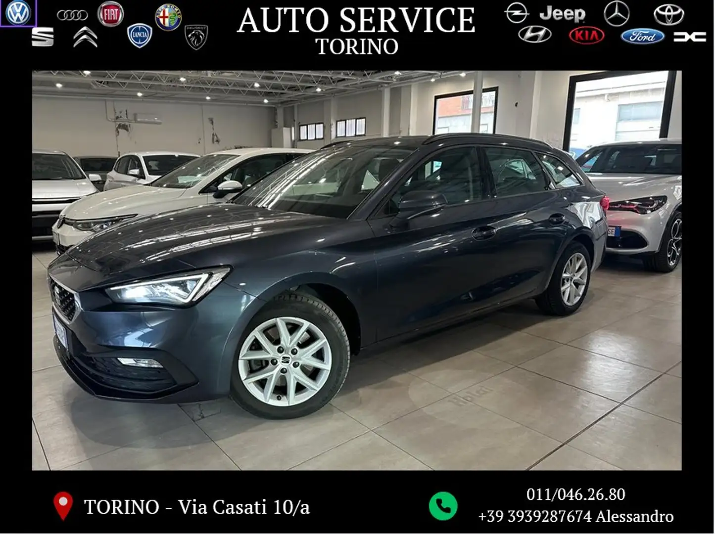 SEAT Leon IV 2020 Sportstourer 2.0 tdi Business 150cv dsg Grigio - 1