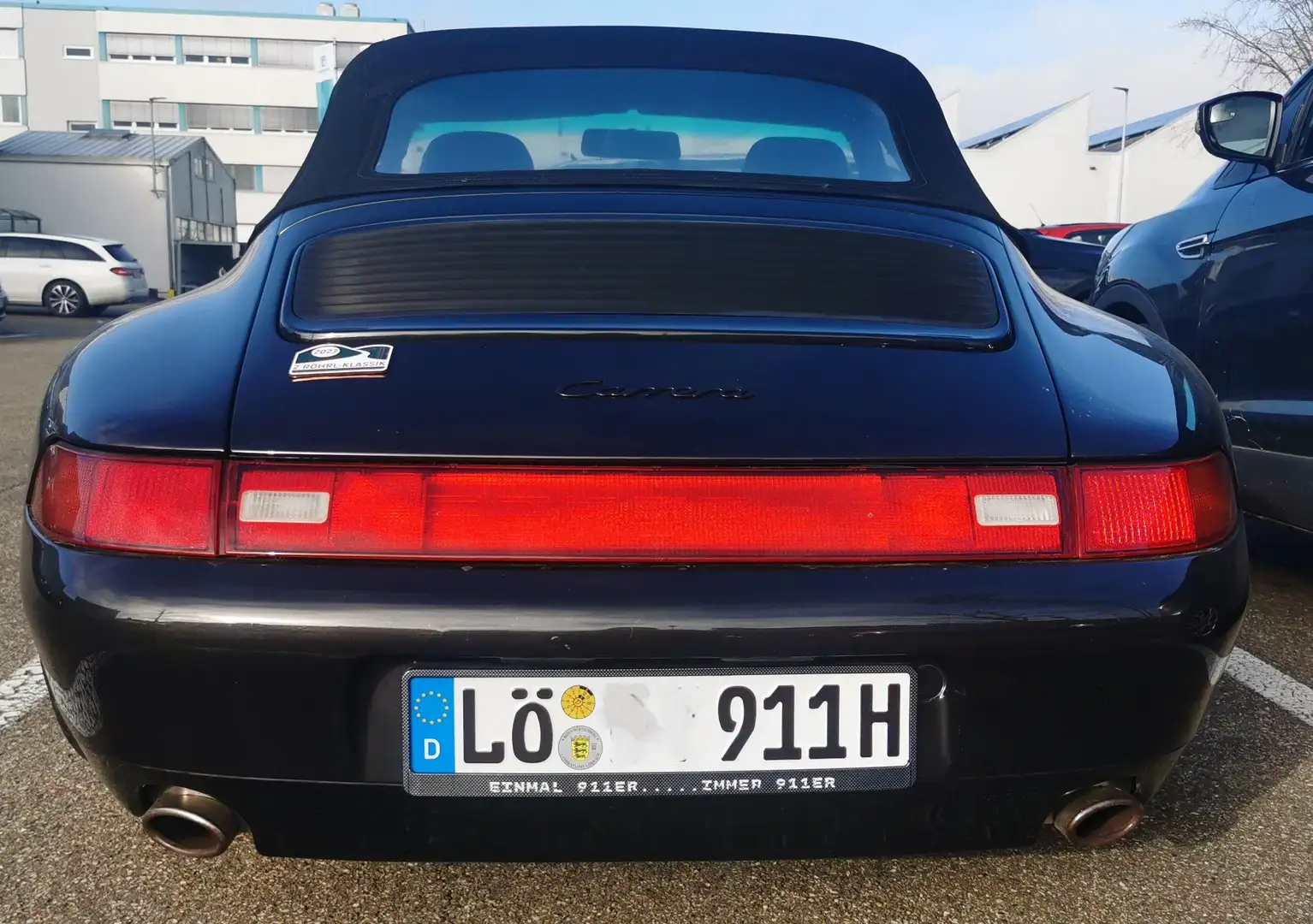 Porsche 993 Cabrio dt FZ, 2.Hd, Schalter, Schekh, u-frei H.KZ Schwarz - 2