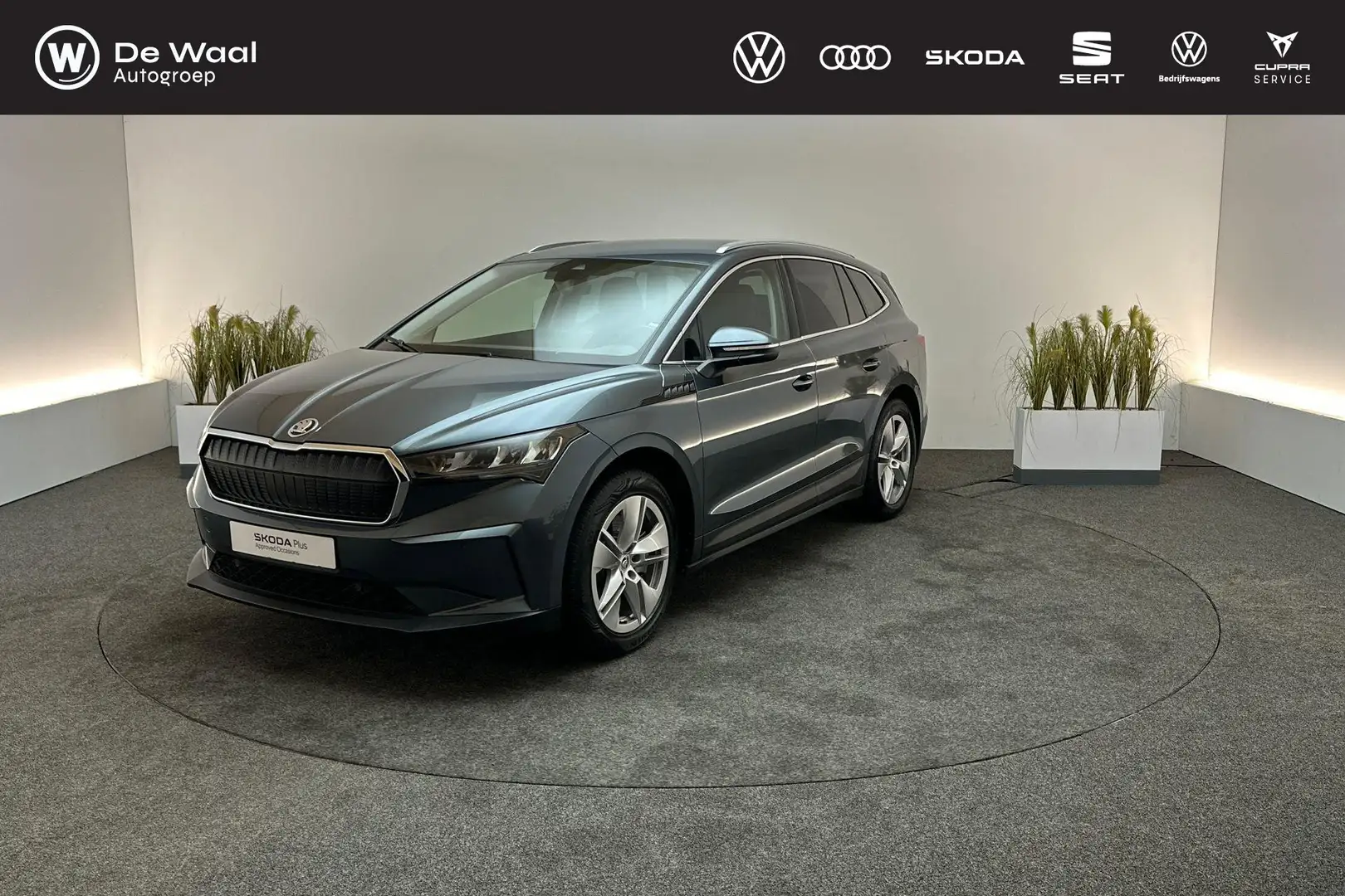 Skoda Enyaq 80 204pk | Warmtepomp, Cognac Leder, Achteruitrijc Grijs - 1