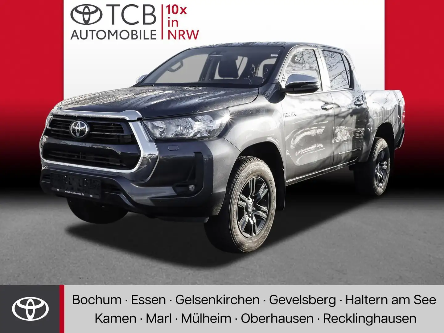 Toyota Hilux 2.4 D-4D Double Cab Comfort 4x4 SHZ PDC BT Gris - 1