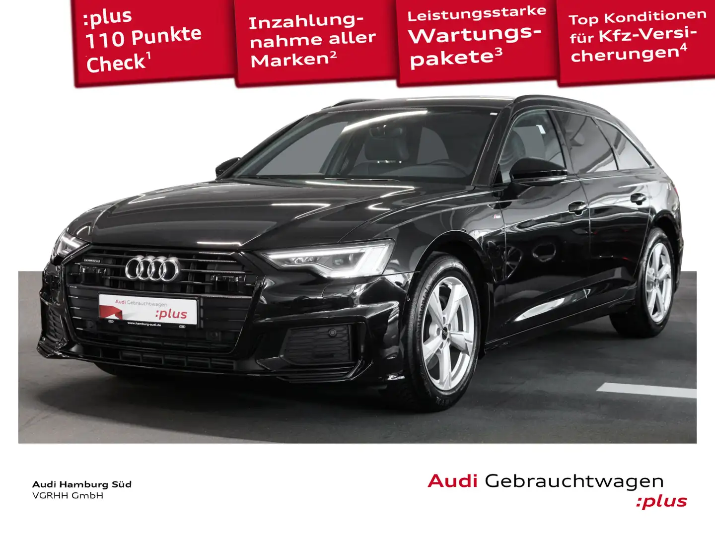 Audi A6 45 TFSI adv. qu. S tronic S LINE/MATRIX Schwarz - 1