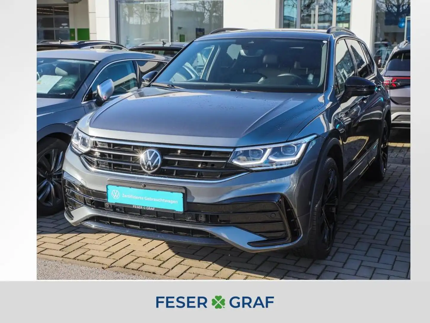 Volkswagen Tiguan Allspace 2.0 TDI 4M R-Line Black 7Si AHK Gris - 1