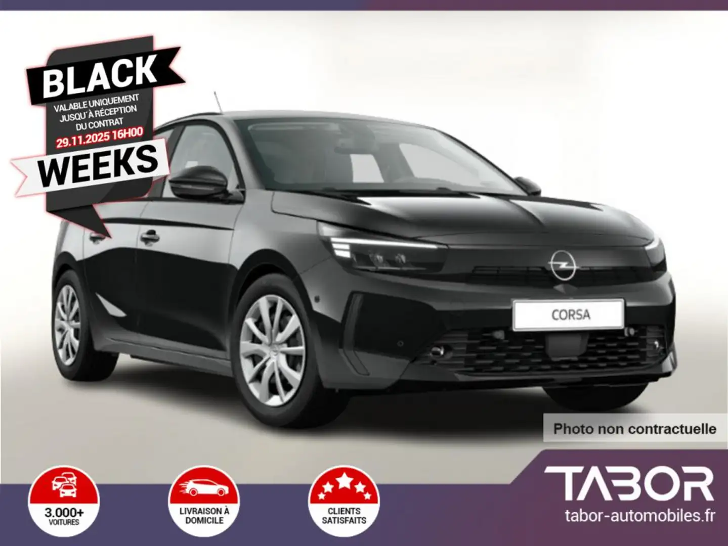 Opel Corsa 1.2 100 LED ComfortP Cam PDC Nero - 1