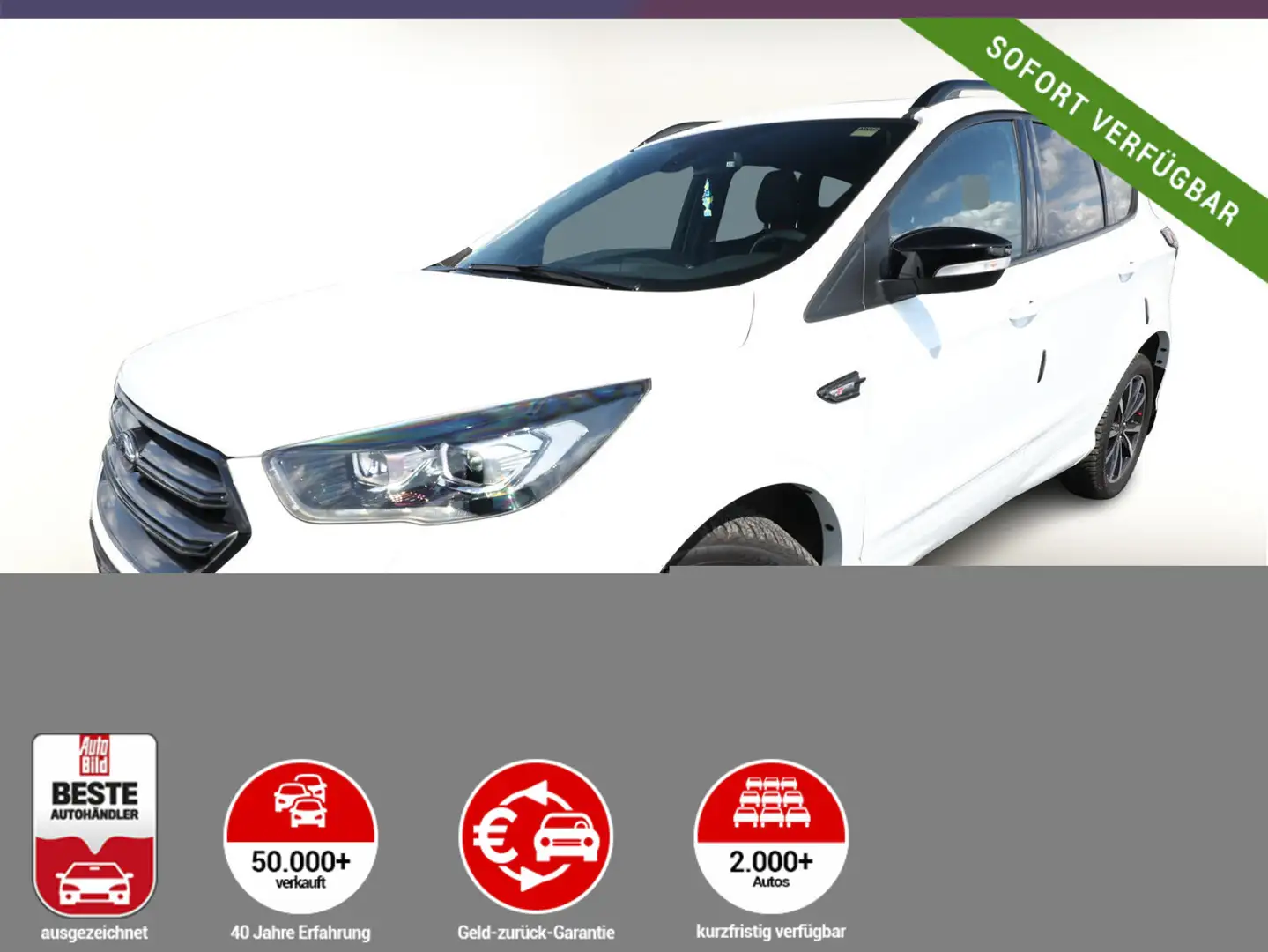 Ford Kuga 1.5 EcoBoost 175 Aut. 4x4 ST-Line Nav Sony Weiß - 1