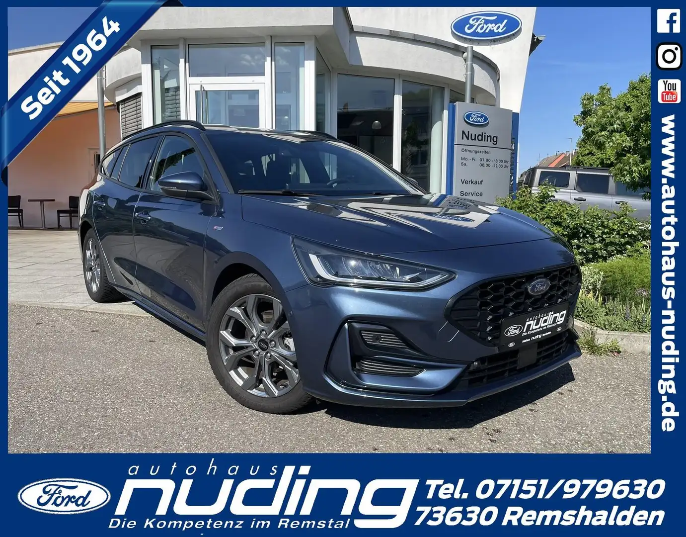 Ford Focus Turnier 1.0 EcoBoost Hybrid ST-Line X Bleu - 1