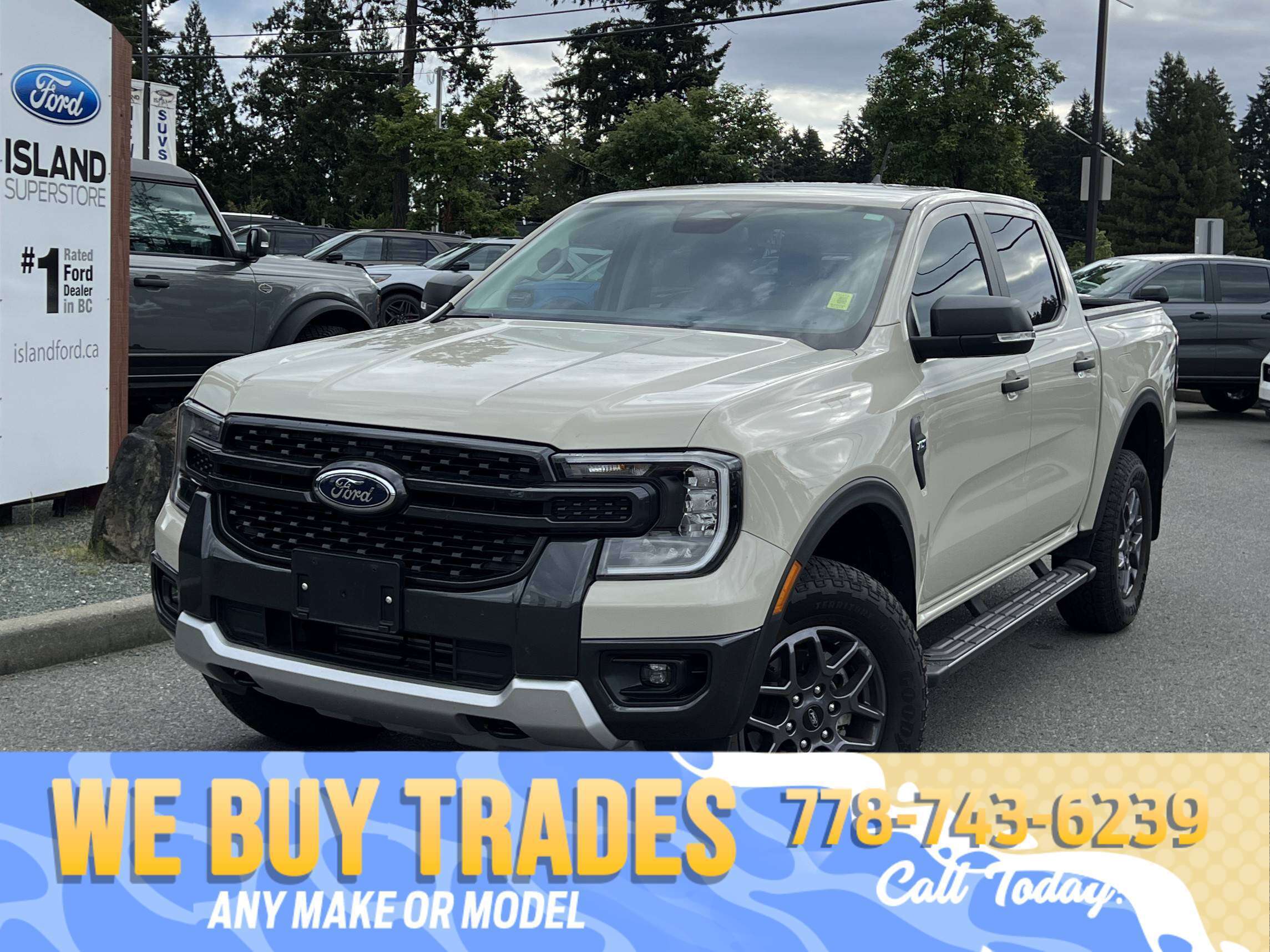 Brown (Beige) 2025 Ford Ranger Pickup Truck Four-Wheel Drive Automatic