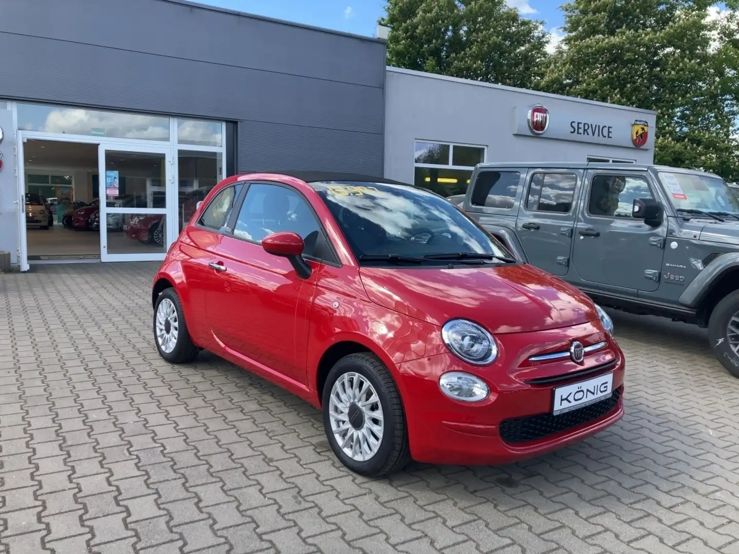 Fiat 500C Cabrio Club 1.0 Klima*Tempomat*CarPlay Rood - 2
