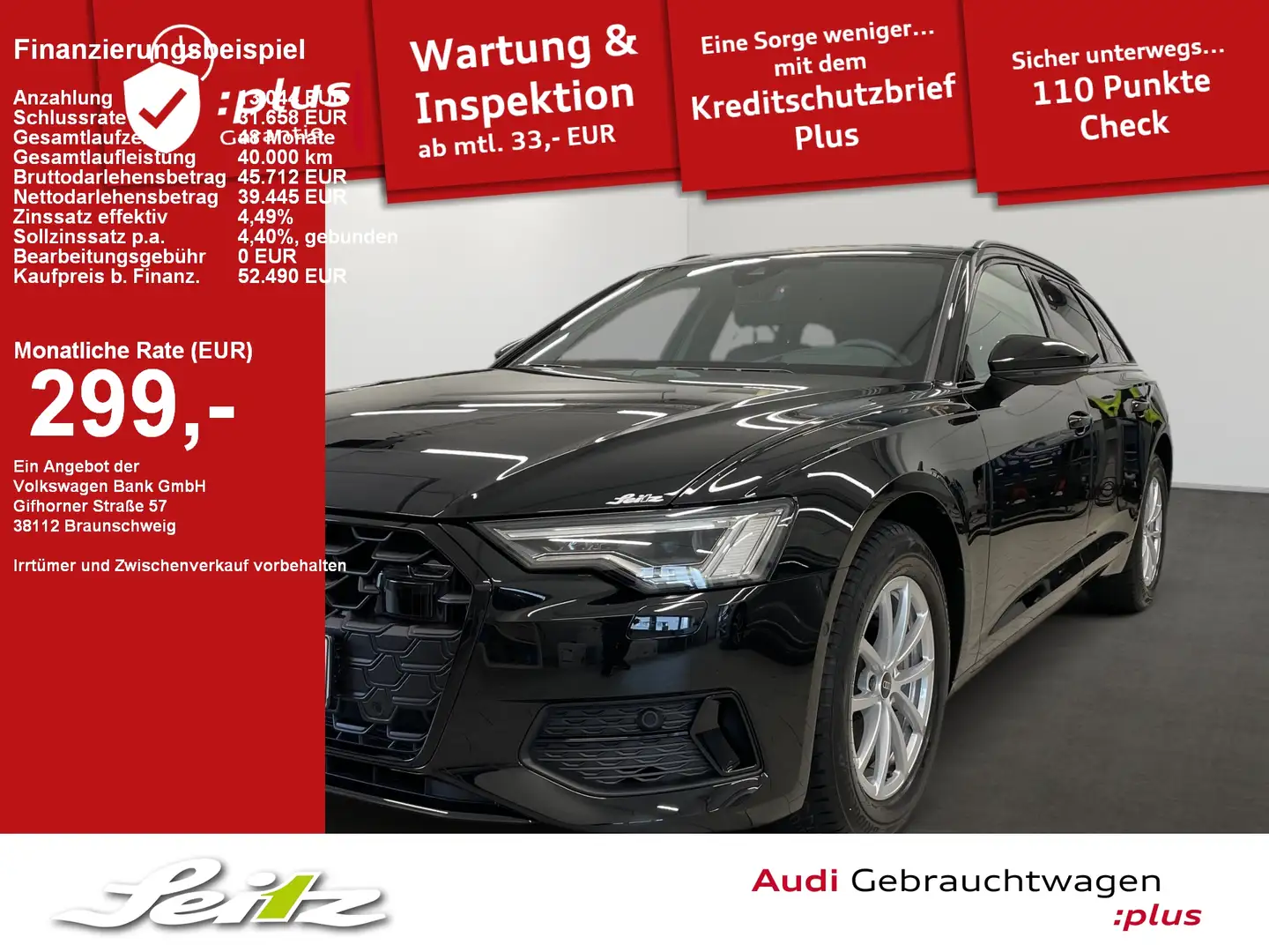 Audi A6 Avant 40 TDI advanced *MATRIX*KAMERA*NAVI* Schwarz - 1