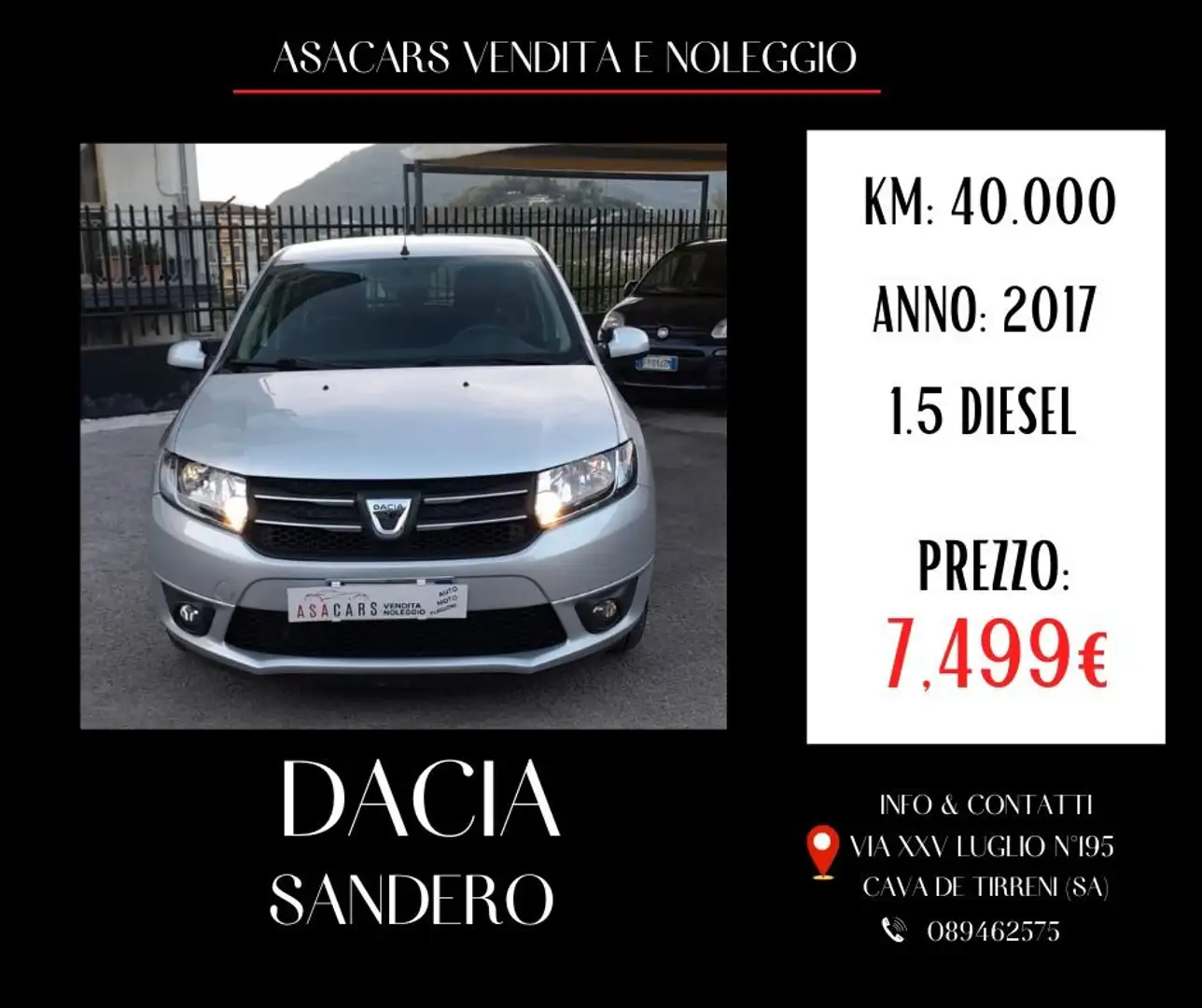 Dacia Sandero Sandero 1.5 dci Ambiance 75cv Argento - 1
