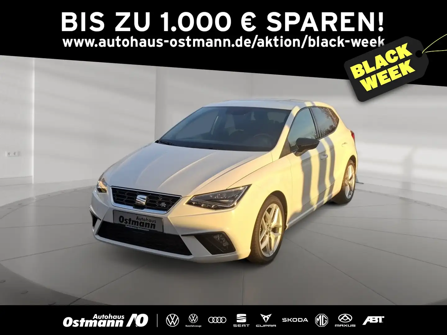 SEAT Ibiza 1.0 TSI FR LED Climatr. SHZ LM Navi PDC Weiß - 1