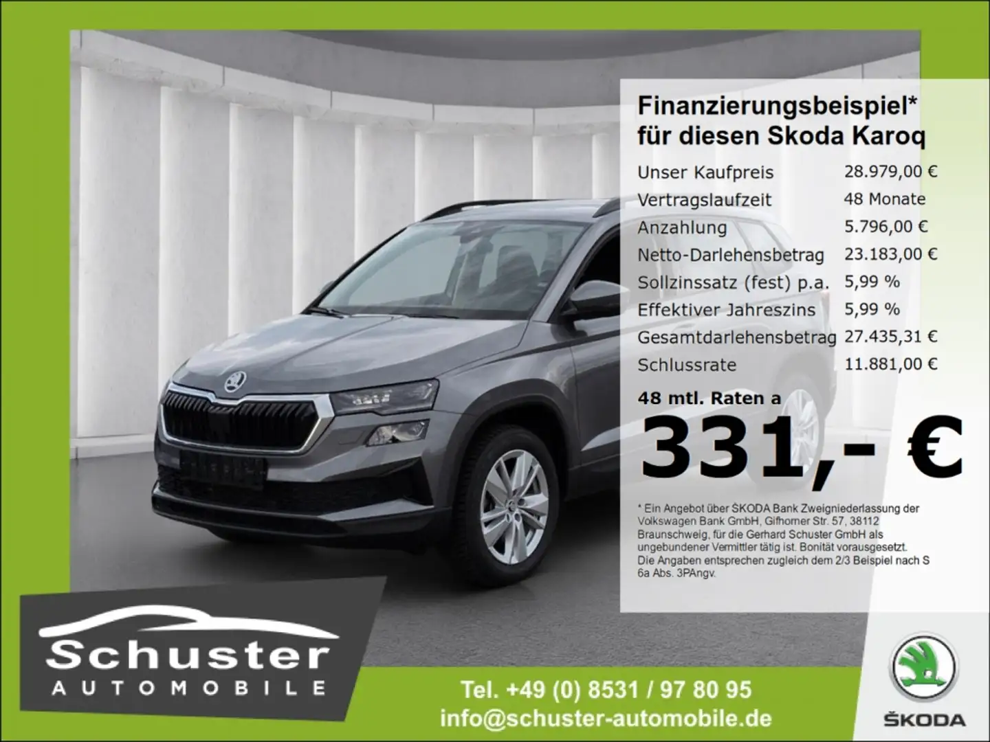 Skoda Karoq 1.5TSI*DSG Matrix-LED ACC R-Kam Navi SHZ Grau - 1