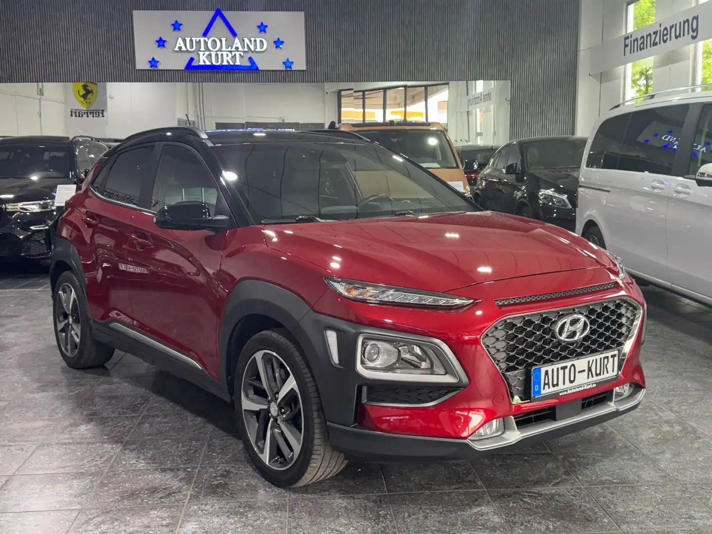 Hyundai KONA 1,6T-GDI*Style*4WD*RFK*AHK*T.Leder*Automat Rot - 1
