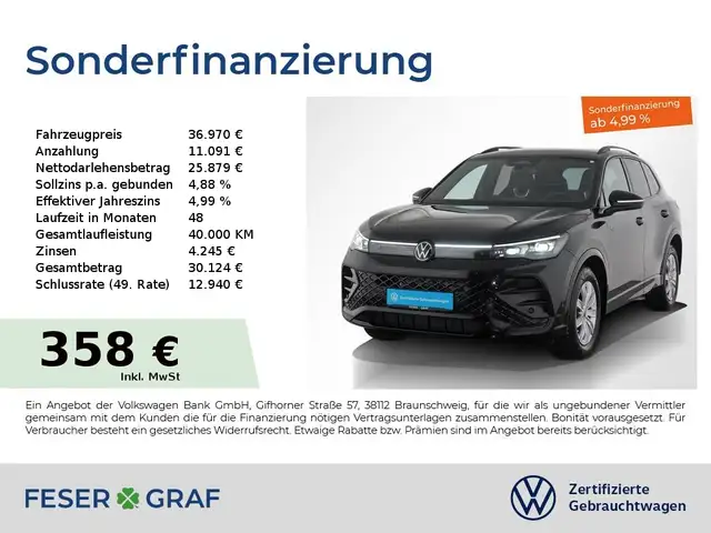 Volkswagen Tiguan 1.5eTSI R-Line DSG BlackStyle 360° Alu-19