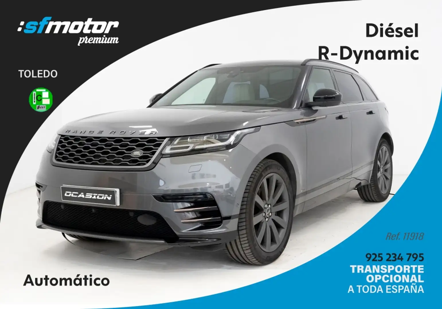 Land Rover Range Rover Velar 3.0D R-Dynamic HSE 4WD Aut. 300 Gris - 1