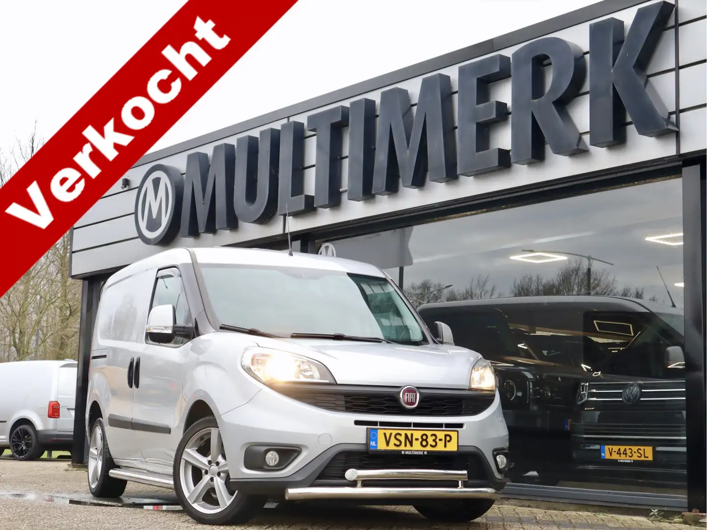 Fiat Doblo Cargo 1.3 JTD MARGE-BTW VRIJ Gris - 1