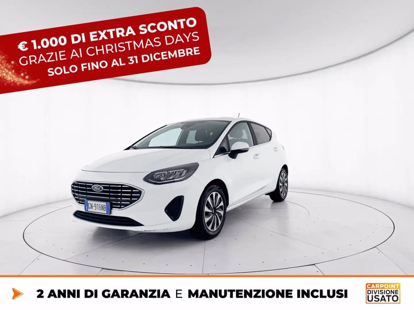 Ford Fiesta 5p 1.0 ecoboost h titanium 125cv Bianco - 1