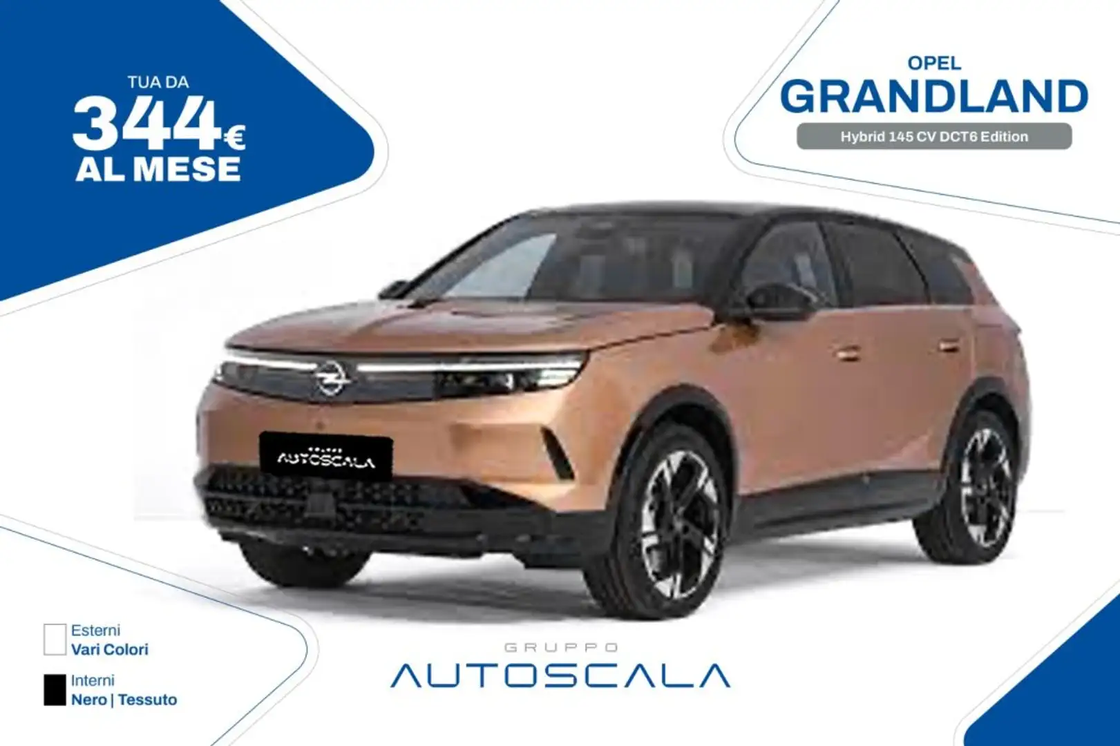 Opel Grandland Hybrid 145 CV DCT6 Edition Blanc - 1