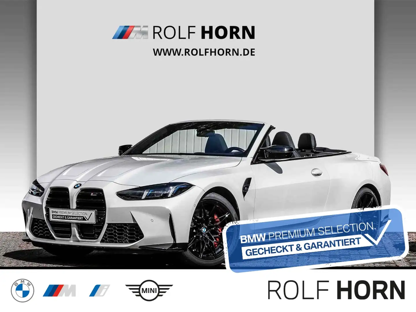 BMW M4 Competition M xDrive Cabrio Navi HeadUp h/k Weiß - 1