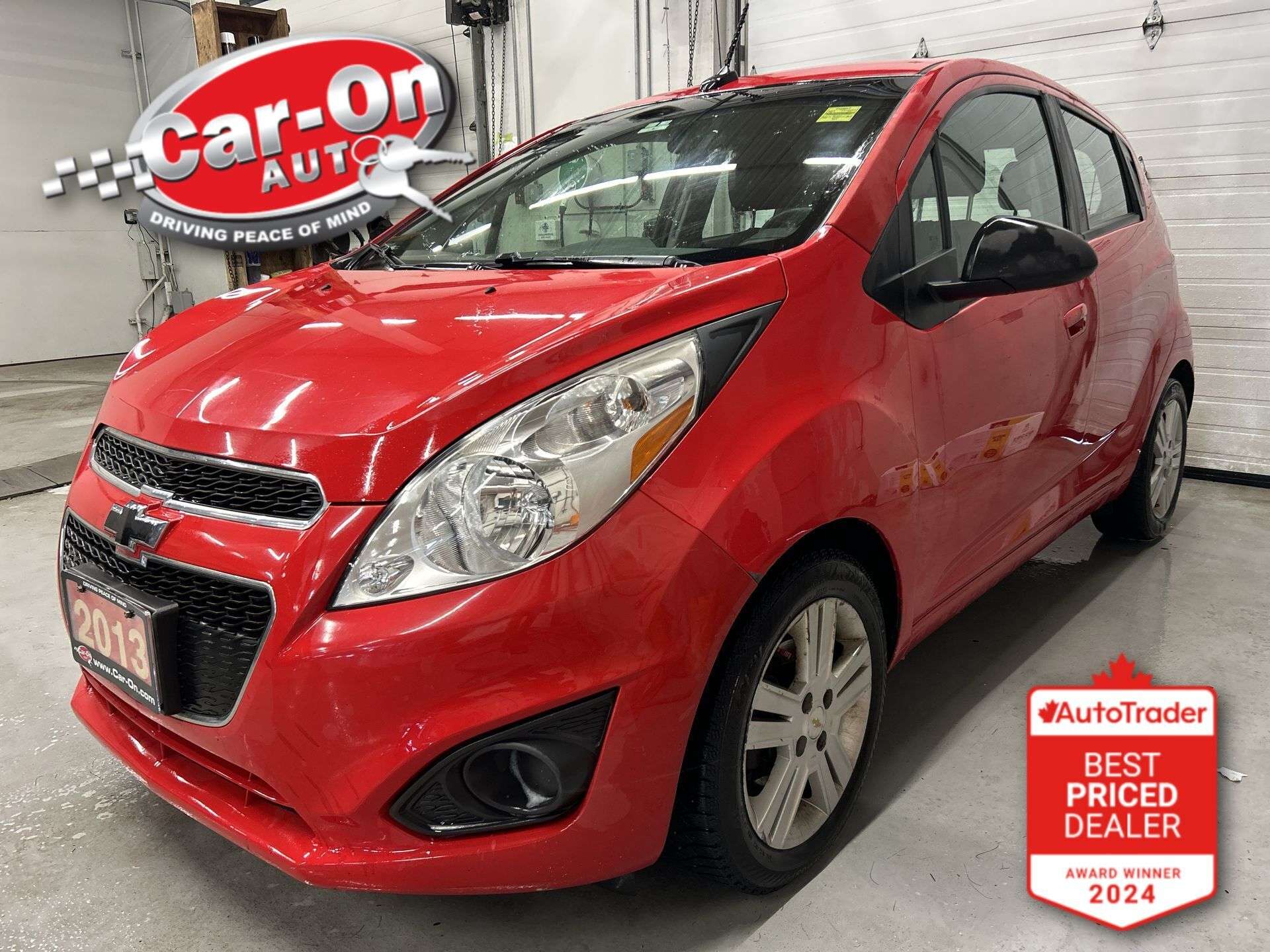 Red 2013 Chevrolet Spark Hatchback Front-Wheel Drive Automatic