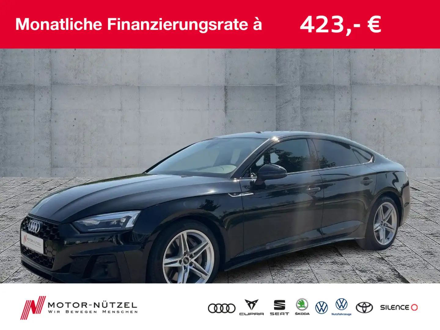 Audi A5 50 TDI QU S-LINE LED+NAVI+RFK+18"LM Zwart - 1