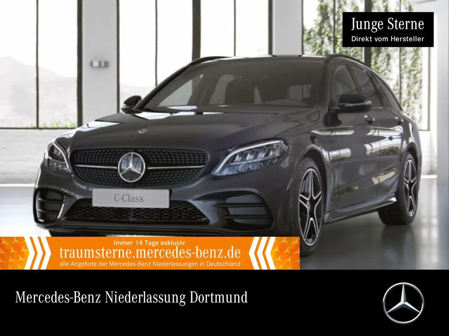 Mercedes-Benz C 300 e T AMG+NIGHT+AHK+LED+KAMERA+SPUR+TOTW+9G Grau - 1