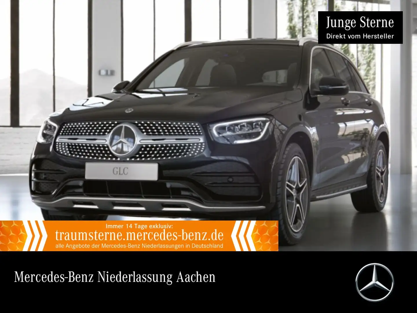 Mercedes-Benz GLC 300 d 4M AMG+AHK+LED+BURMESTER+KAMERA+HUD+9G Schwarz - 1