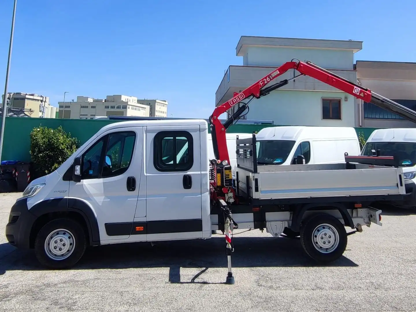 Fiat Ducato MAXI 35 LH1 2.3 MJT CASSONE CON GRU 7 POSTI - 2018 Wit - 1