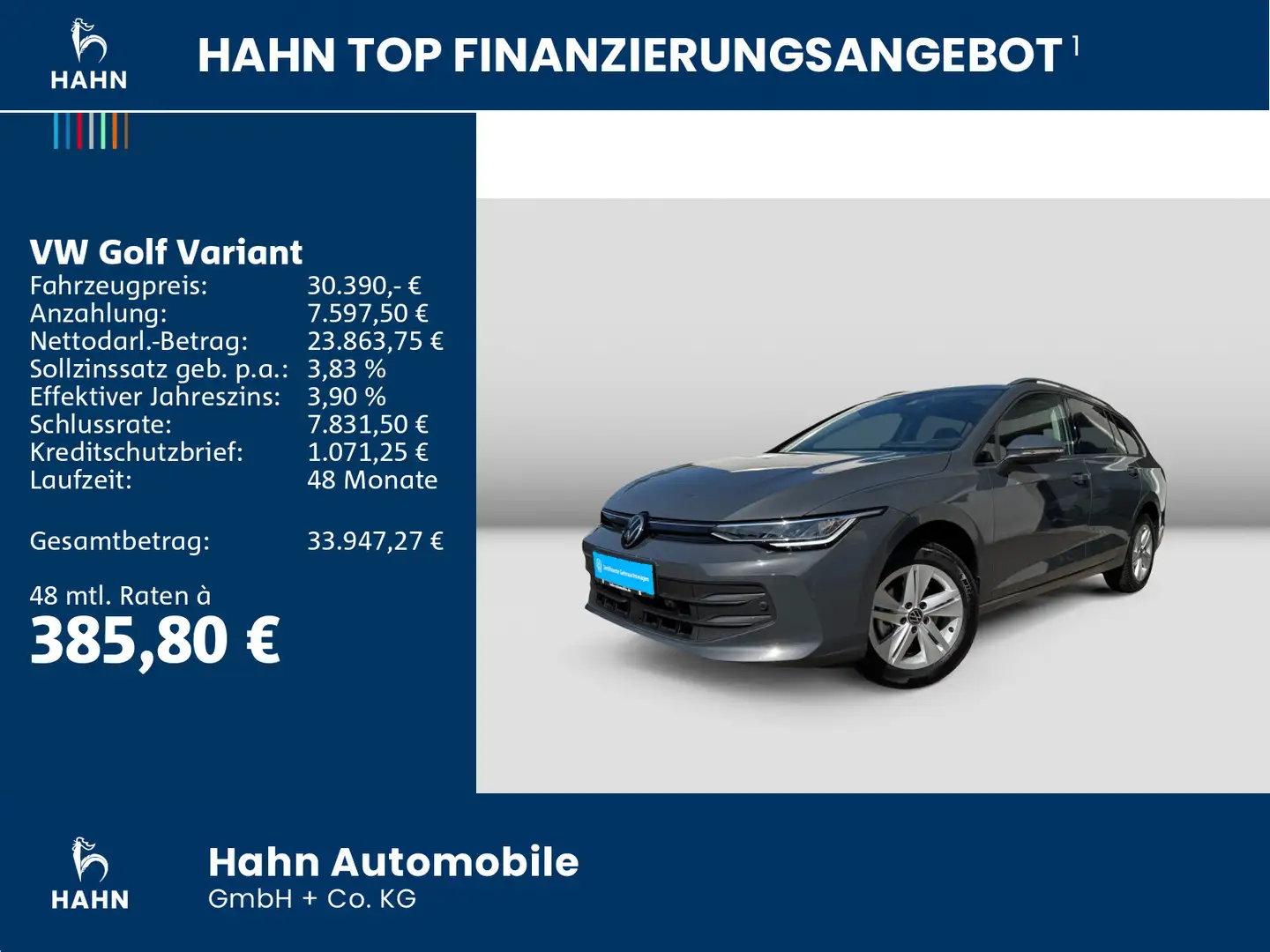 Volkswagen Golf Variant Golf VIII Variant 1.5eTSI DSG Life Pano Cam Navi Grau - 2