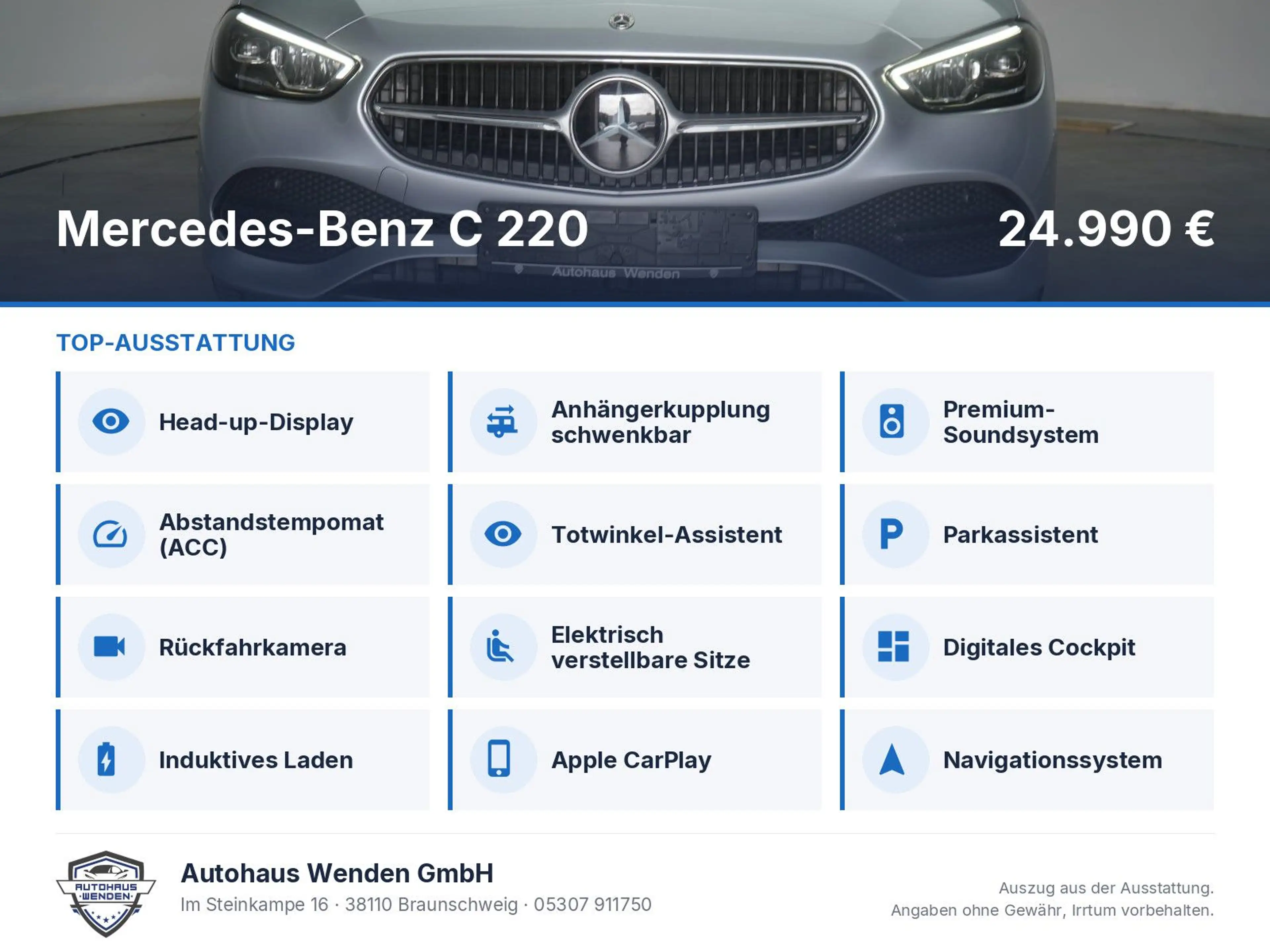 Mercedes-Benz C 220 d 9G-Tronic Distronic/Kamera/HUD/Virtual/L — photo 6